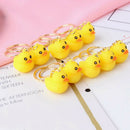 Cute Yellow Duck Silicone Key Chain Gift Bag Pendant Accessory Keyring ToysJR