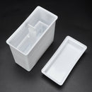 2 in 1 White 24 Pieces Microscope Slides Staining Rack Dish Set H4Q1