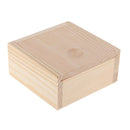 Unpainted Wood Tea Storage Box -Wooden Case with Push and Pull Cover- Office