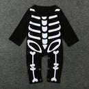 One Piece Skeleton Halloween Costume Bodysuit Baby Boys Girls Play Romper 80
