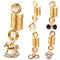 5 Pcs Metal Hair Braid Dreadlock Beads Cuffs Clips Braid Spiral Jewelry Decor Bj