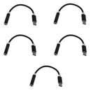5 Pcs Type USB-C Male to 3.5mm Female Headphone Audio Adapter Aux Mic Cable