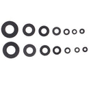 350Pcs M2/M2.5/M3/M4/M5/M6/M8 Black Nylon Flat Washer Assortment Kit SetB Cy