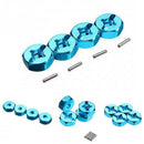 4Pcs Hexagonal Combiner Wheel Rim Hex 7Mm Upgrade 12Mm Metal Adapter for 1/