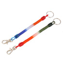 12 Keychain Hook Flexible Spiral Stretchy Cable Lanyard
