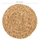 Hand-Woven Natural Water Hyacinth Woven Placemat Round Woven Rattan Placema