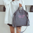 Corduroy Canvas Bag Female Simple Literary Shoulder Bag Ladies Casual Shoul