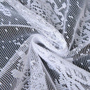 White Christmas Snowflake Floral Lace Rectangular Tablecloth for Wedding Pa E1K5