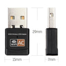 600Mbps Dual Band 2.4G / 5G Hz Wireless Lan USB PC WiFi Adapter 802.11AC A