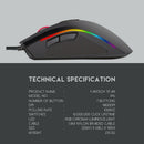 Fantech X4S USB Wired 4800dpi 7 Buttons Optical Gaming Mouse LED Backlight