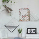 Metal Desktop Office Home Bookshelf Storage Holder Bookend Racks C Black