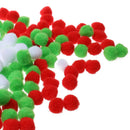 200x Christmas Fluffy Felt Balls Pom Pom Crafting DIY Christmas Decoration