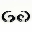 Punk Stud Earrings Rock Men Black Earrings Women PVC Anti Allergy Earrings BX