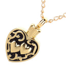 Stainless Steel Heart Urn Pendant Cremation Ashes Memory NecklaceBX