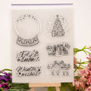 Christmas Crystal ball transparent Silicone Clear Stamp Scrapbook Album DecB TE