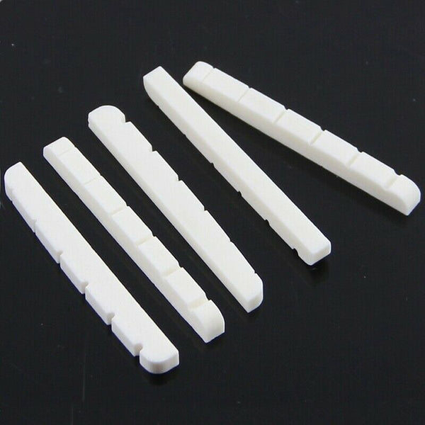 5 Pieces Unbleached Curved Slotted Nut Flat Bottom For Fender 42mm x 3.5mm