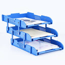 1X(3 Layers Moving Document File Tray Holders Desk Set Book Holder Organize