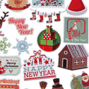 100Pcs Christmas theme lovely DIY scrapbook suitcase laptop guitar car stickerME