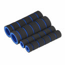 4 Pairs Motorbike Sponge Foam Nonslip Handlebar Grips Protector Red & Blue