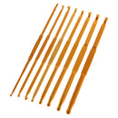 8 Sets 13.5cm Double Head Soft Aluminum Grip Handle Metal Crochet Hook Hand