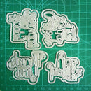 4 Set Cutting Dies Cutting Stencil  Embossing Scrapbooking Paper Card Making DIY