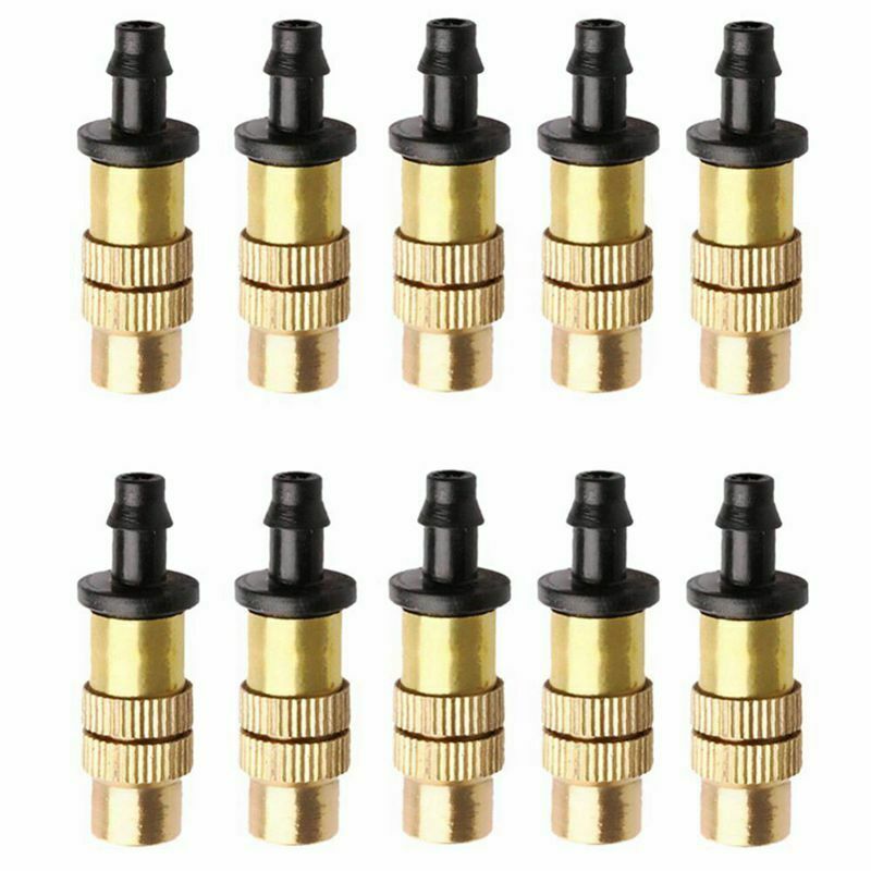 10 pcs Adjustable Misting Nozzle for Gardening Sprinkle Brass Watering Spri