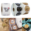 500Pieces Roll Thank You Packaging Sealing Stickers Kraft