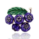 Purple Blueberry Brooches Women Men'S Alloy Plant Brooch Pins Girls' Hat Ba