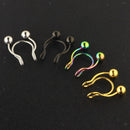 5 Piece Mixed Color Stainless Steel Body Jewelry No Agr