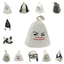 4 Pack Sauna Hat Russian Banya Cap Wool Felt Modern Lightweight Head Protection