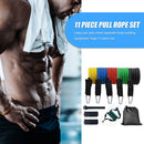 11x Resistance Band 125 Pounds TPE Elastic Pull Rope Home Gym Fitness Tool