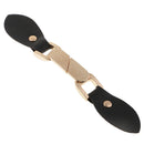 2 Set PU Leather Toggle Closure Buttons with Metal Buckles for Jacket Duffle