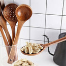 Healthy Cooking Utensils Set Wooden Cooking Tools Natural Nonstick Hard Woo