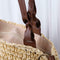 Straw Beach Woven Tote Bags Casual Women Shoulder Messenger Handbag (Beige)