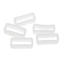 40 Pieces 22mm Silicone Watch Band Strap Loops Keeper Holder White+Black