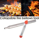 Telescopic Collapsible Fire Blow Tube Campfire Builds Tool - 48.5cm Red