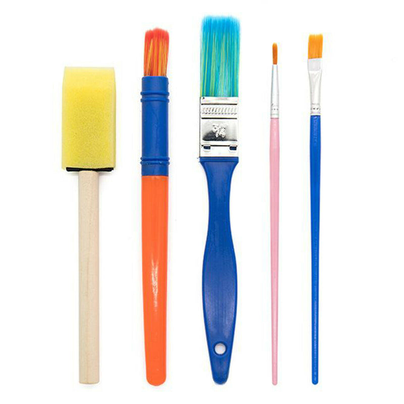 Kids Early Learning Sponge Painting Brushes Kit, 36 Pieces Sponge Drawing Shapes