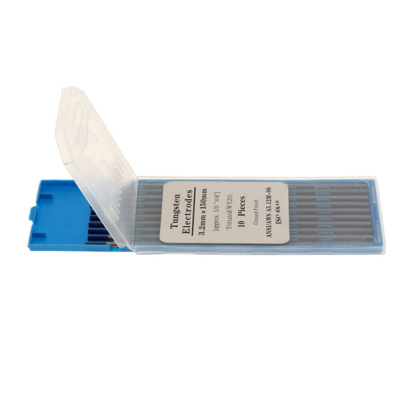 10Pcs 150mm Blue Tungsten Electrode Stick Rod For TIG Arc Welding Weld 3.2mm