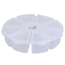 2Pcs Nail Art Rhinestones Beads Display Box Storage Case 8 Compartments