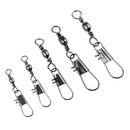 100pcs Stainless Steel Swivels Interlock Snap Fishing Lures Tackle Connector