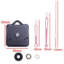 1 Set Silent Large Wall Clock Quartz Movement Mechanism Black And Red Hands D7W3