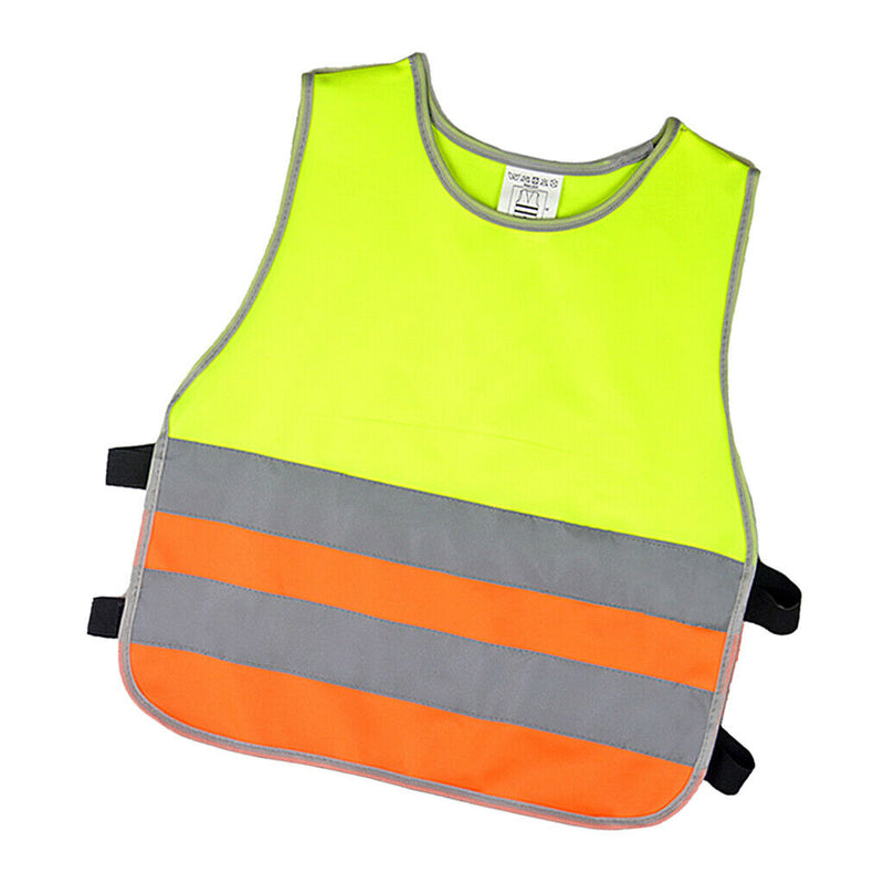 Kids Reflective Vest Traffic with Reflective Strips Outdoor Walking Age 3-12 S