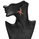 8 Pairs Snowflake Dangles Earrings Snowman Pendant Ear Hooks Christmas Gift