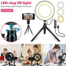 3 in 1 Dimmable LED Studio Camera Ring Light Phone Table Fill Lamp Video Q5U3