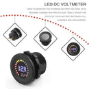 Waterproof DC 12V Car Motorcycle LED Digital Voltmeter Voltage Meter Gauge