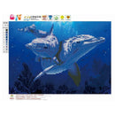 DIY 5D Diamond Painting Dolphin Embroidery Cross Stitch Crafts Home Decor