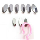 6pcs Storage Towel Wall Mounted Gadgets Stainless Steel Apron Self  Hook