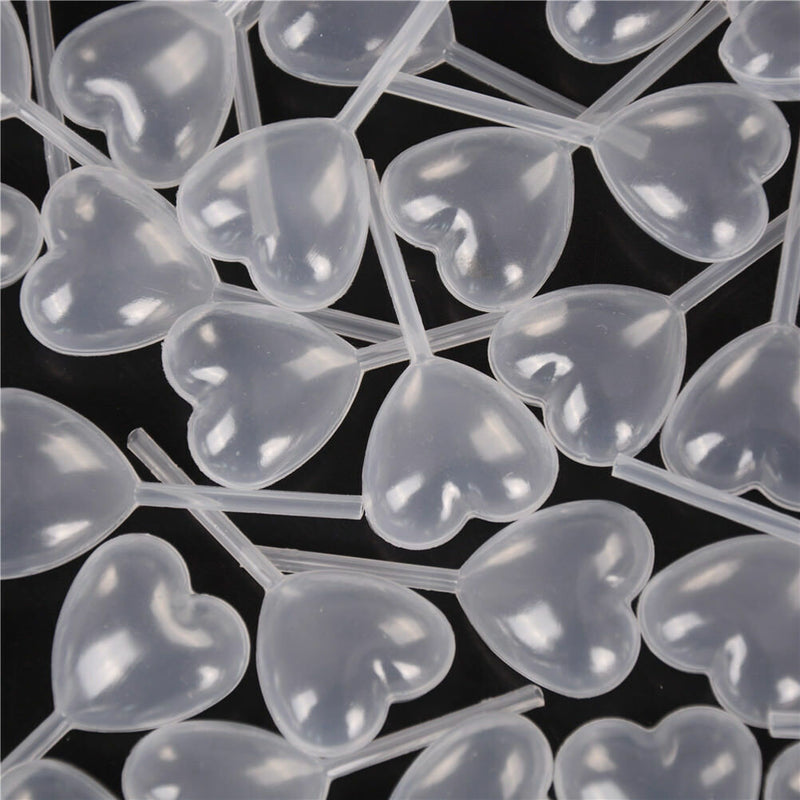 50pcs New Heart Shaped Squeeze Transfer Oils Liquid Pipettes Eye Dropper 4ML â„–[