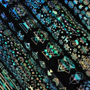 8x Holographic Nail Foil Xmas Dreamcatcher Geometric Nail Art Transfer Decals