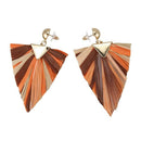Trendy Fashion Geometric Mixed Color Series Raffia Fringed Tassel Hanging E